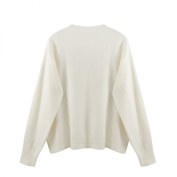 Button Front Knit Sweater Pocket Plaid Skirt Set - Modakawa Modakawa