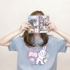 Bunny Print Matching Best Friends T-shirt - Modakawa Modakawa