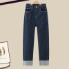 Cable Cardigan Sweater Lapel Shirt Denim Pants Three Pieces Set - Modakawa modakawa