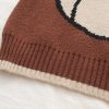 Bear Print Round Collar Sweater With Crossbody Bag - Modakawa modakawa