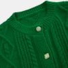 Cable Cardigan Sweater Lapel Shirt Denim Pants Three Pieces Set - Modakawa modakawa